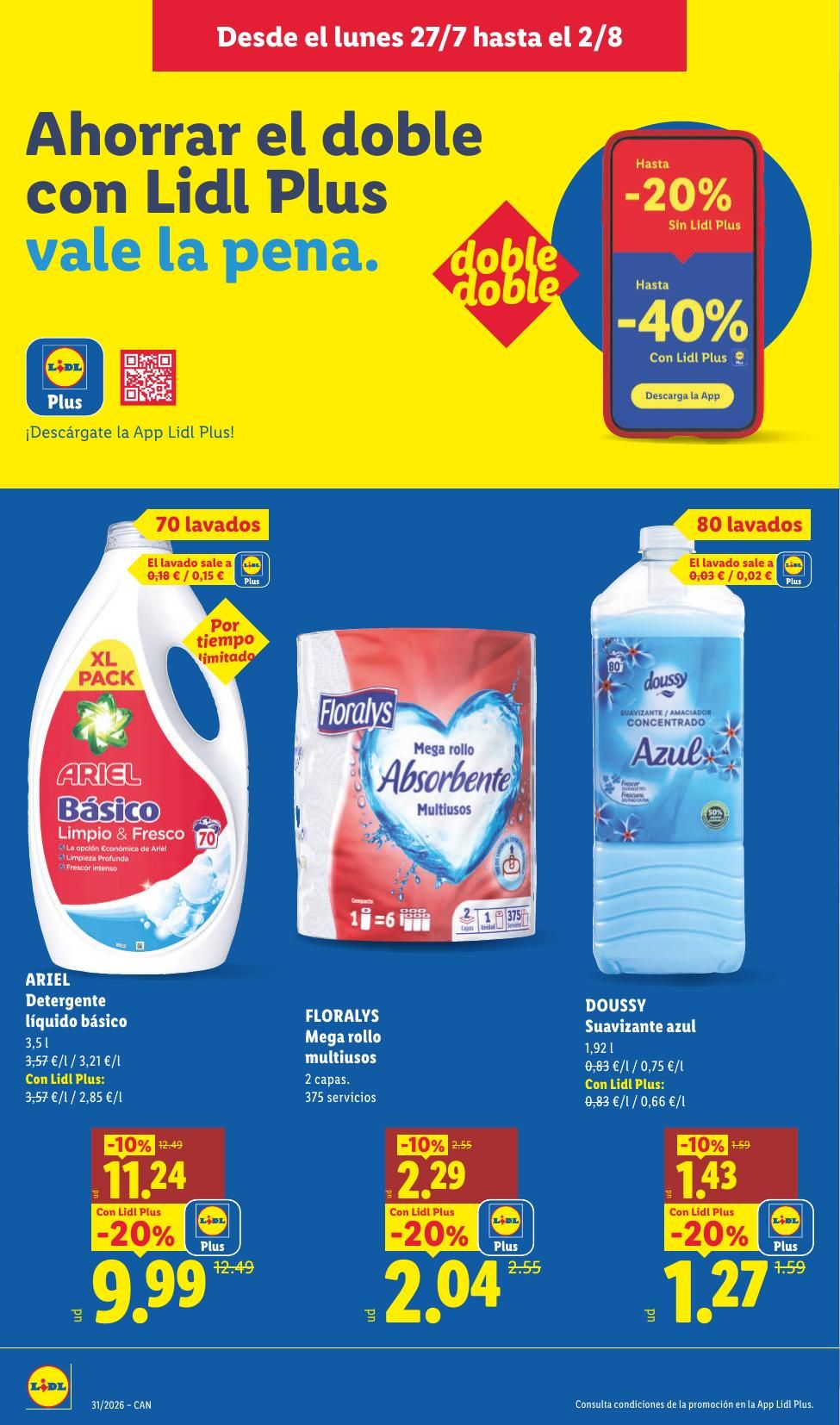 Folleto Lidl Alimentación · 27 de julio de 2026 – 2 de agosto de 2026 — Página 14