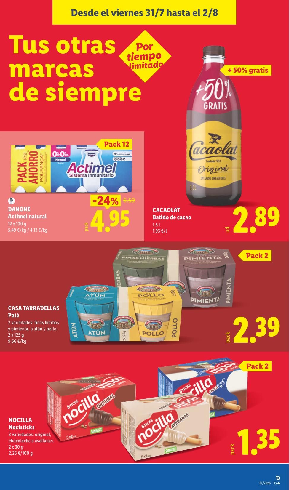 Folleto Lidl Alimentación · 27 de julio de 2026 – 2 de agosto de 2026 — Página 41