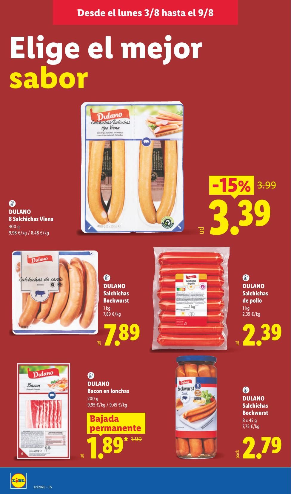 Folleto Lidl Alimentación · 3 de agosto de 2026 – 9 de agosto de 2026 — Página 20