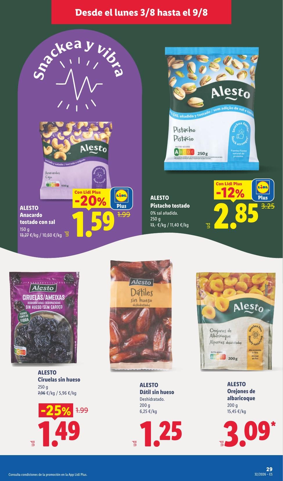 Folleto Lidl Alimentación · 3 de agosto de 2026 – 9 de agosto de 2026 — Página 33