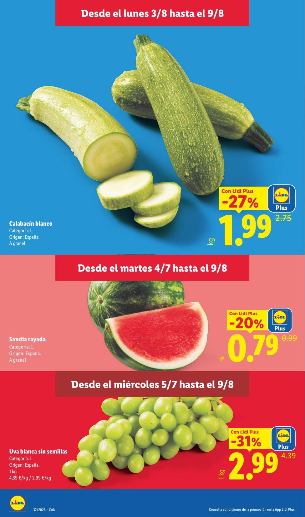 Folleto Lidl Alimentación · 3 de agosto de 2026 – 9 de agosto de 2026 — Página 12