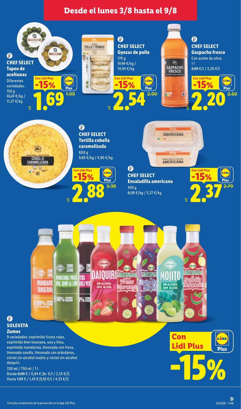 Folleto Lidl Alimentación · 3 de agosto de 2026 – 9 de agosto de 2026 — Página 33
