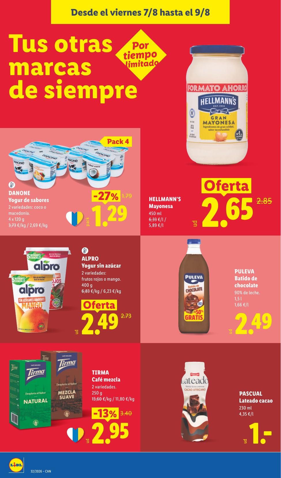 Folleto Lidl Alimentación · 3 de agosto de 2026 – 9 de agosto de 2026 — Página 54