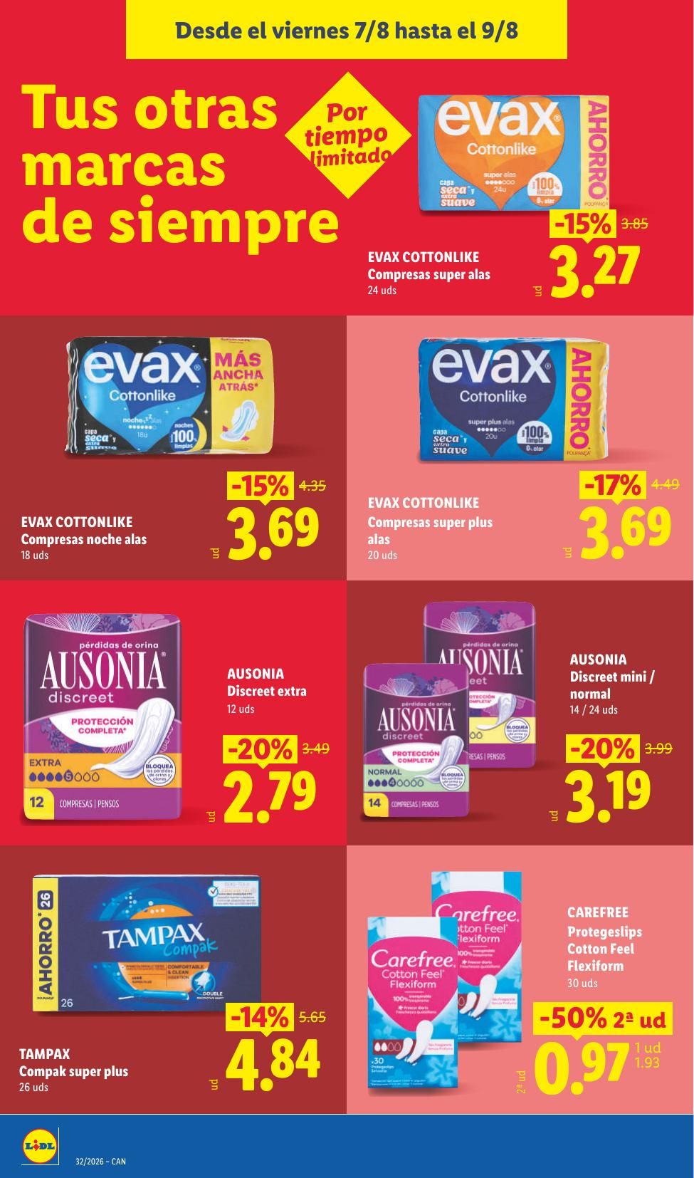 Folleto Lidl Alimentación · 3 de agosto de 2026 – 9 de agosto de 2026 — Página 62