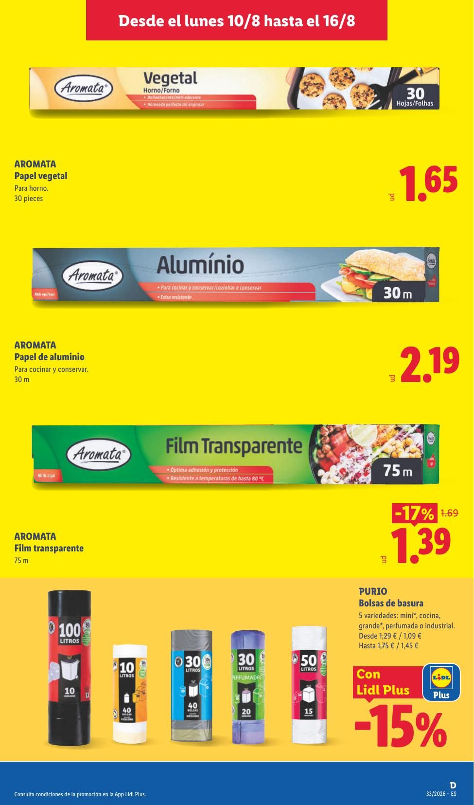 Folleto Lidl Alimentación · 10 de agosto de 2026 – 16 de agosto de 2026 — Página 35