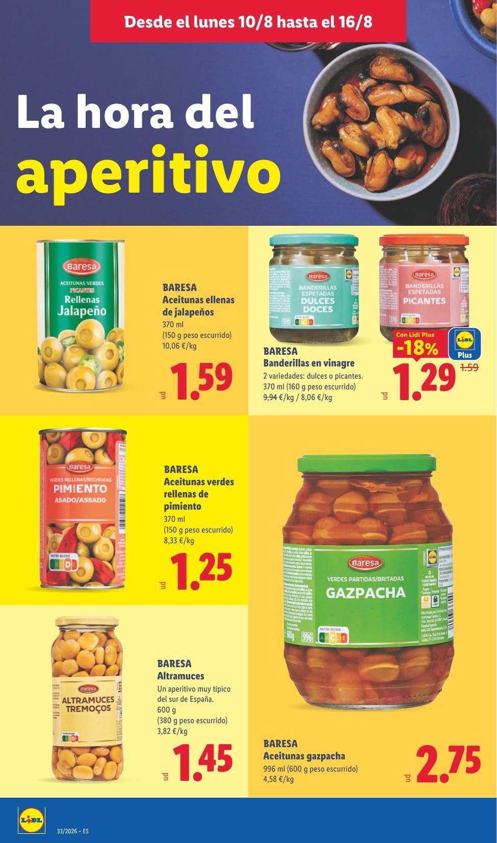 Folleto Lidl Alimentación · 10 de agosto de 2026 – 16 de agosto de 2026 — Página 14