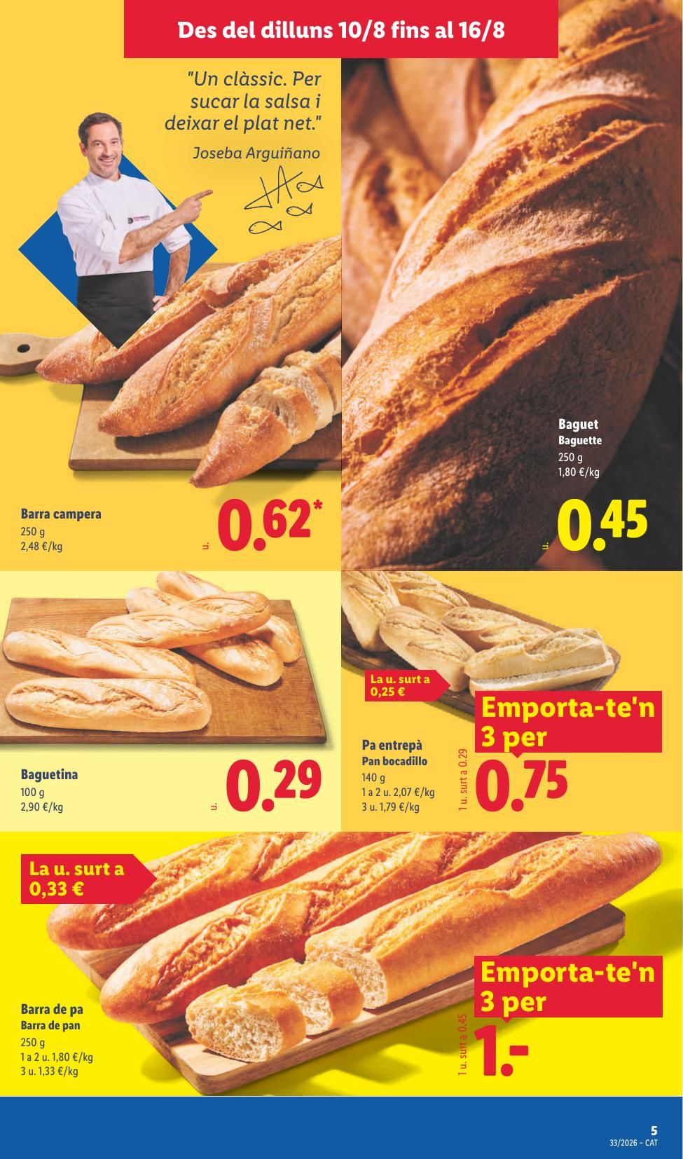 Folleto Lidl Alimentación · 10 de agosto de 2026 – 16 de agosto de 2026 — Página 5