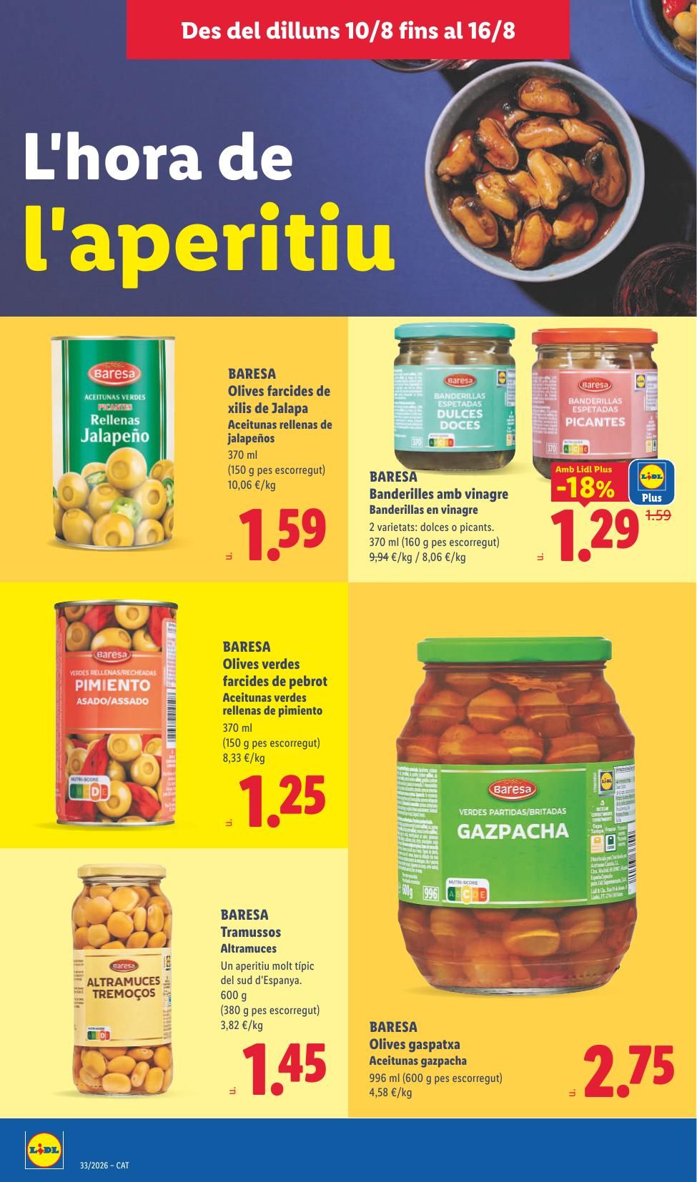 Folleto Lidl Alimentación · 10 de agosto de 2026 – 16 de agosto de 2026 — Página 14