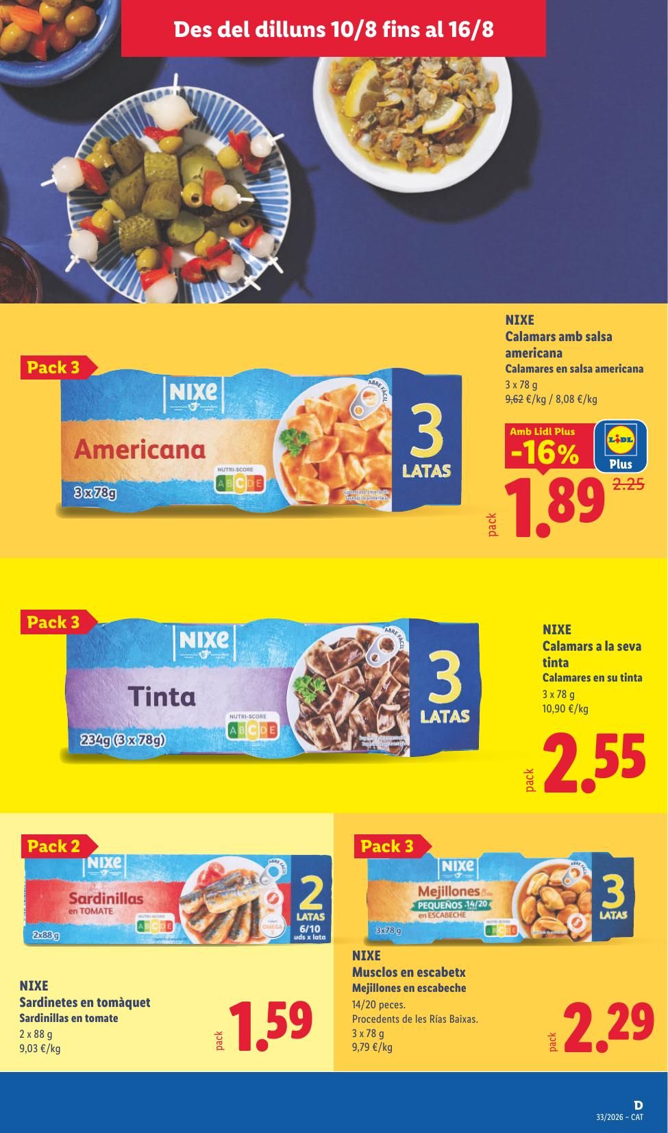 Folleto Lidl Alimentación · 10 de agosto de 2026 – 16 de agosto de 2026 — Página 15