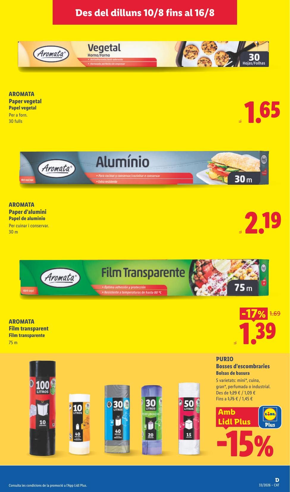 Folleto Lidl Alimentación · 10 de agosto de 2026 – 16 de agosto de 2026 — Página 35
