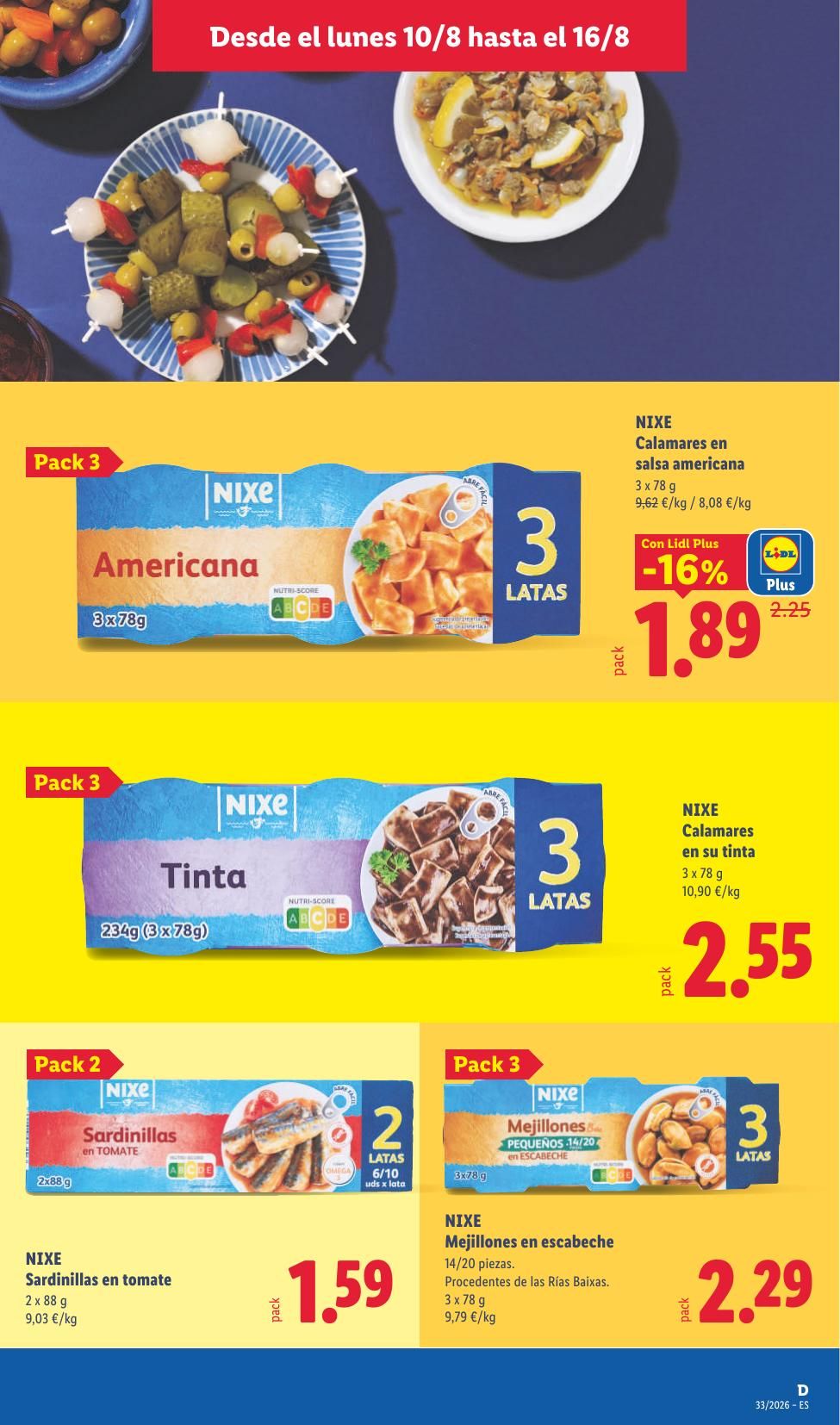 Folleto Lidl Alimentación · 10 de agosto de 2026 – 16 de agosto de 2026 — Página 15