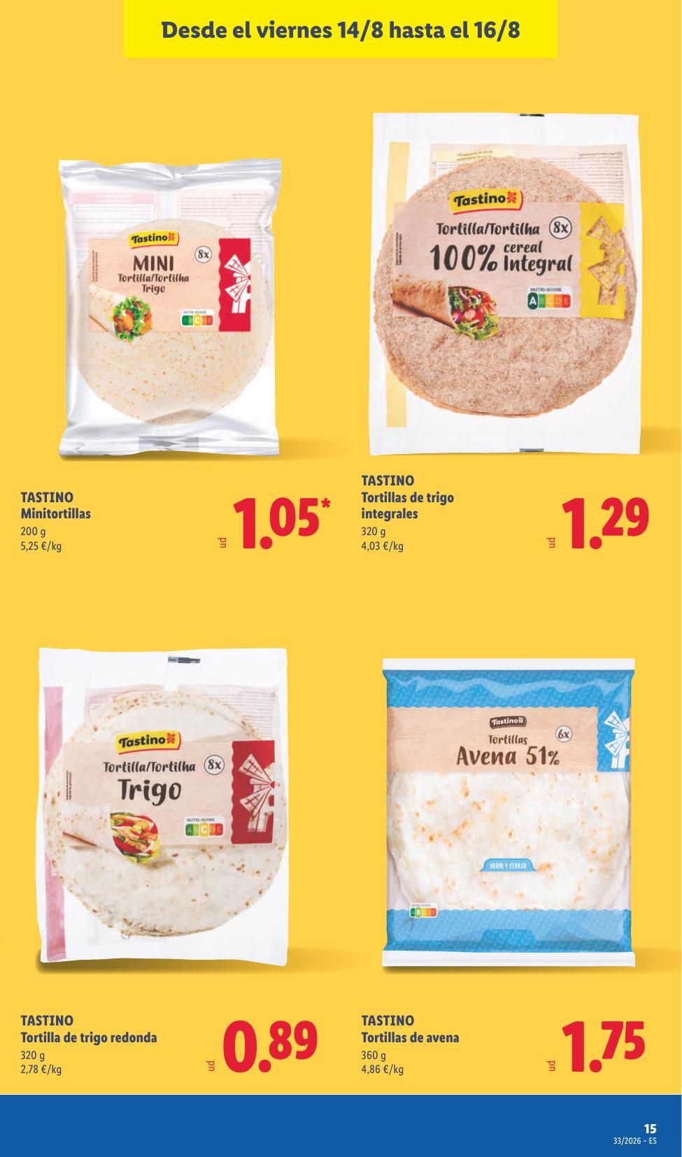 Folleto Lidl Alimentación · 10 de agosto de 2026 – 16 de agosto de 2026 — Página 47