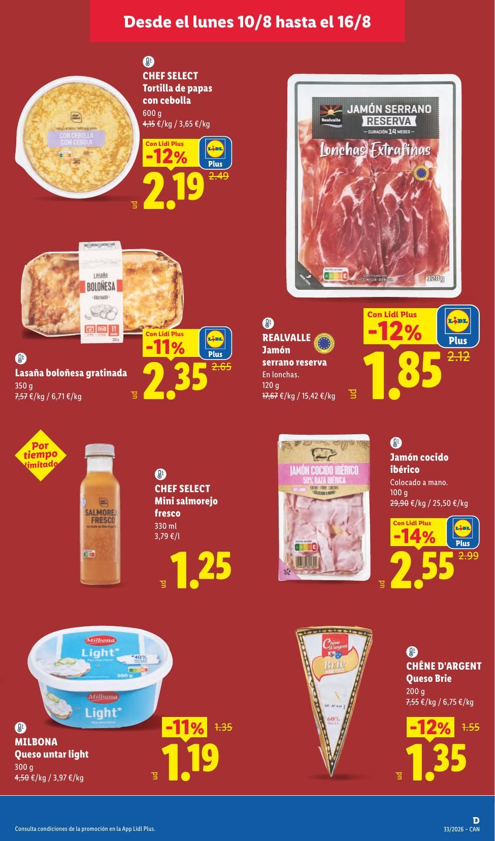 Folleto Lidl Alimentación · 10 de agosto de 2026 – 16 de agosto de 2026 — Página 15