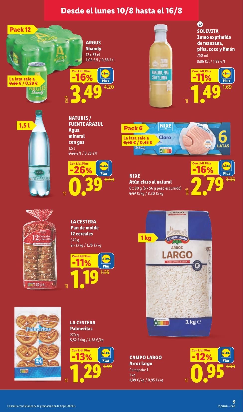 Folleto Lidl Alimentación · 10 de agosto de 2026 – 16 de agosto de 2026 — Página 19