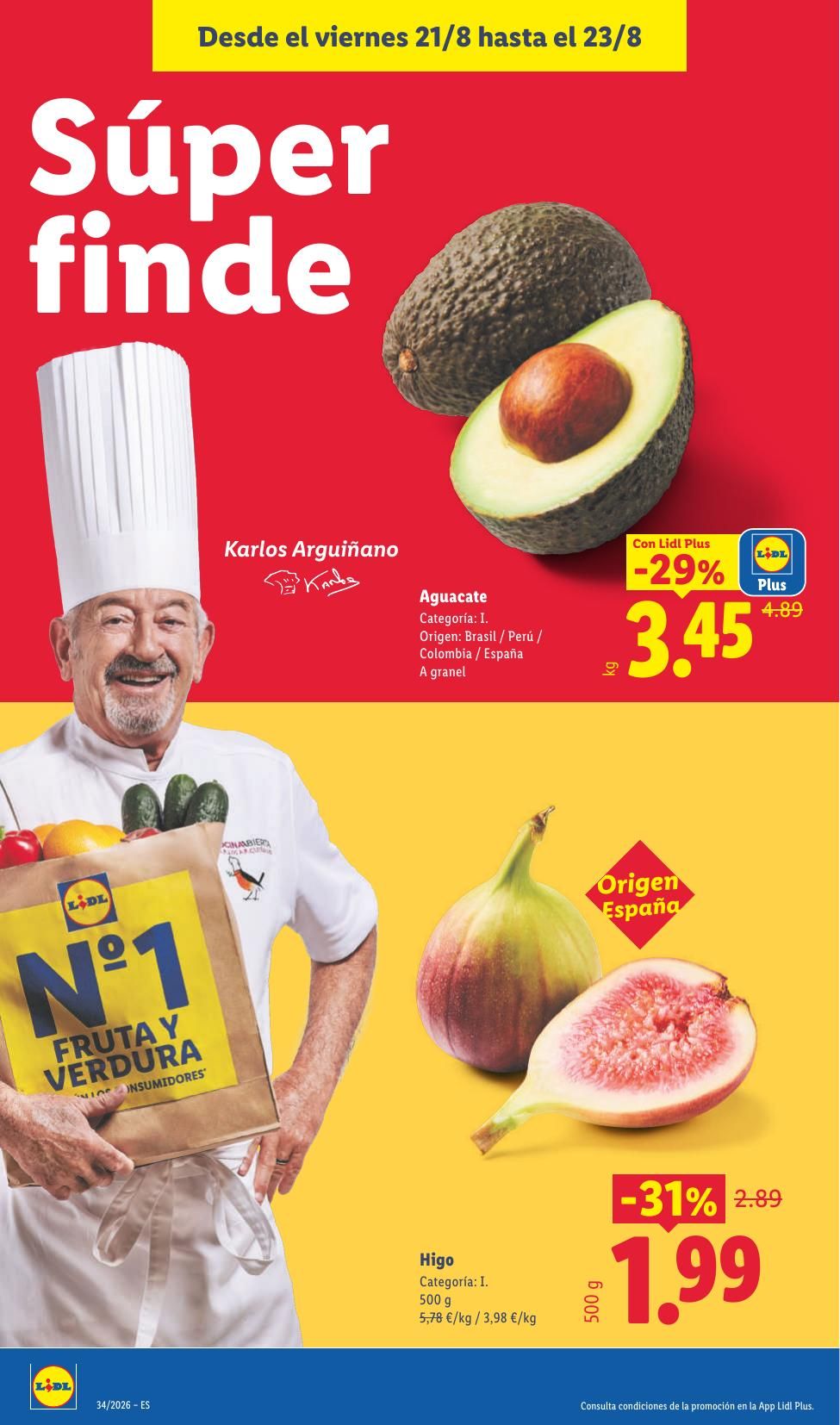 Folleto Lidl Alimentación · 17 de agosto de 2026 – 23 de agosto de 2026 — Página 34