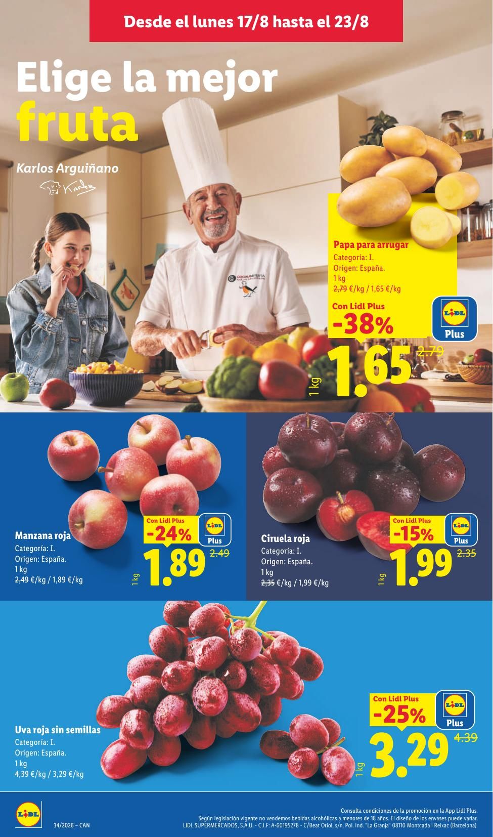 Folleto Lidl Alimentación · 17 de agosto de 2026 – 23 de agosto de 2026 — Página 2