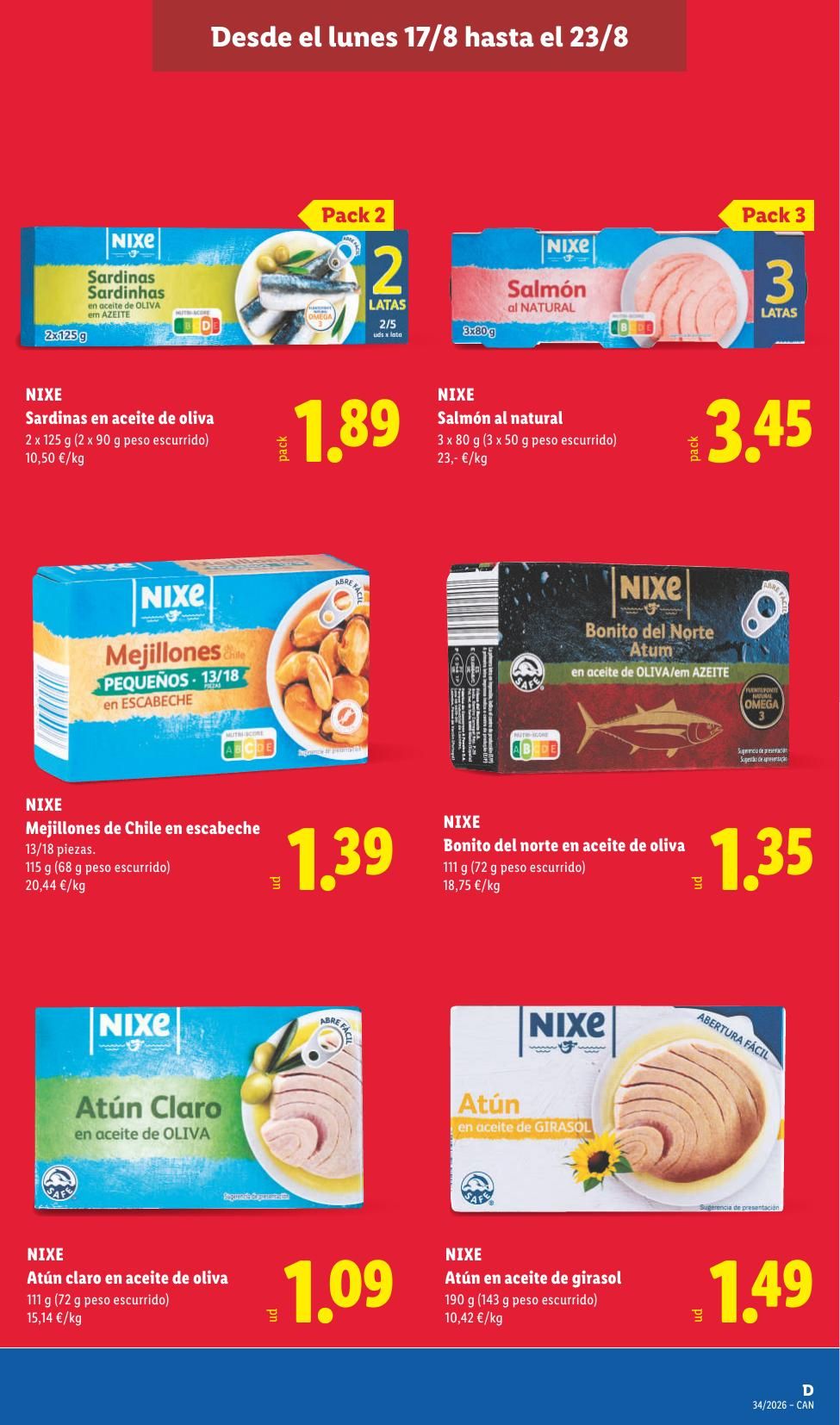 Folleto Lidl Alimentación · 17 de agosto de 2026 – 23 de agosto de 2026 — Página 23