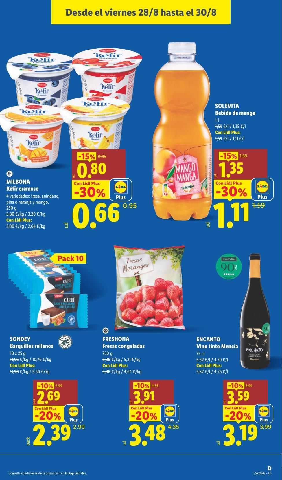 Folleto Lidl Alimentación · 24 de agosto de 2026 – 30 de agosto de 2026 — Página 25