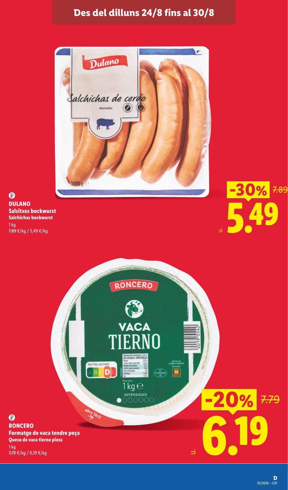 Folleto Lidl Alimentación · 24 de agosto de 2026 – 30 de agosto de 2026 — Página 3