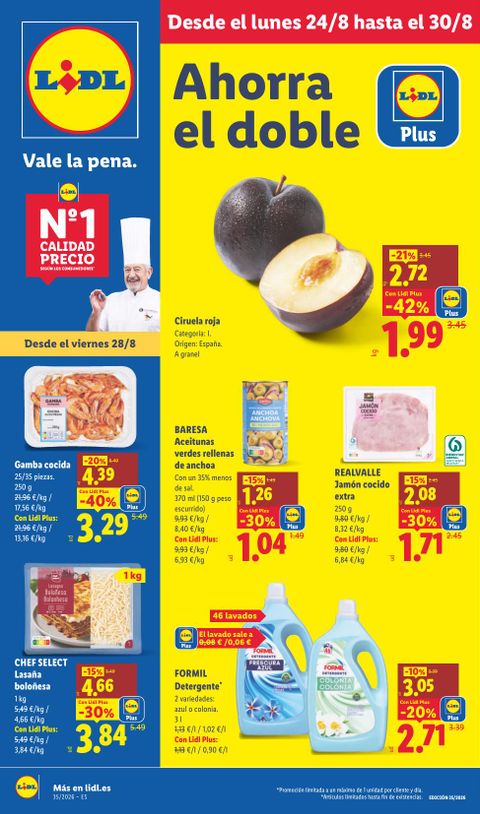 Portada Folleto Lidl Alimentación · 24 de agosto de 2026 – 30 de agosto de 2026