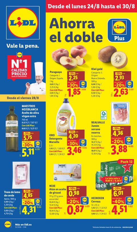 Portada Folleto Lidl Alimentación · 17 de agosto de 2026 – 30 de agosto de 2026