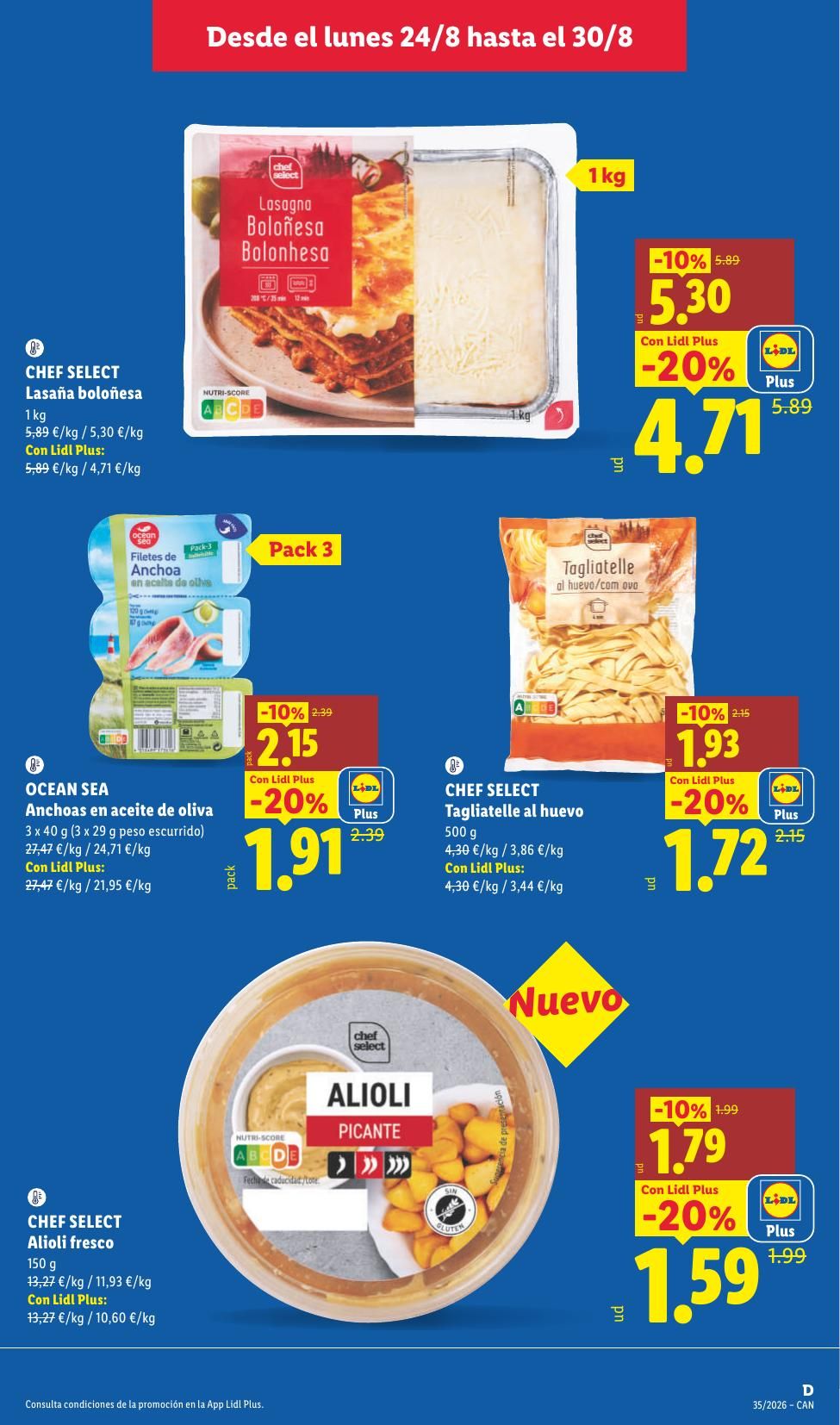 Folleto Lidl Alimentación · 17 de agosto de 2026 – 30 de agosto de 2026 — Página 9