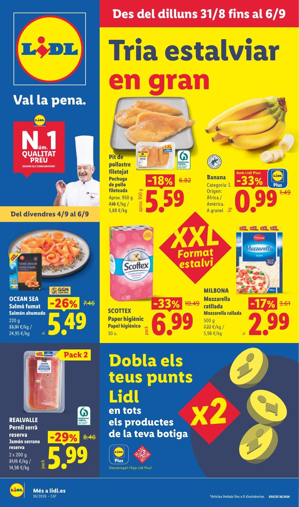 Folleto Lidl Alimentación · 31 de agosto de 2026 – 6 de septiembre de 2026 — Página 1