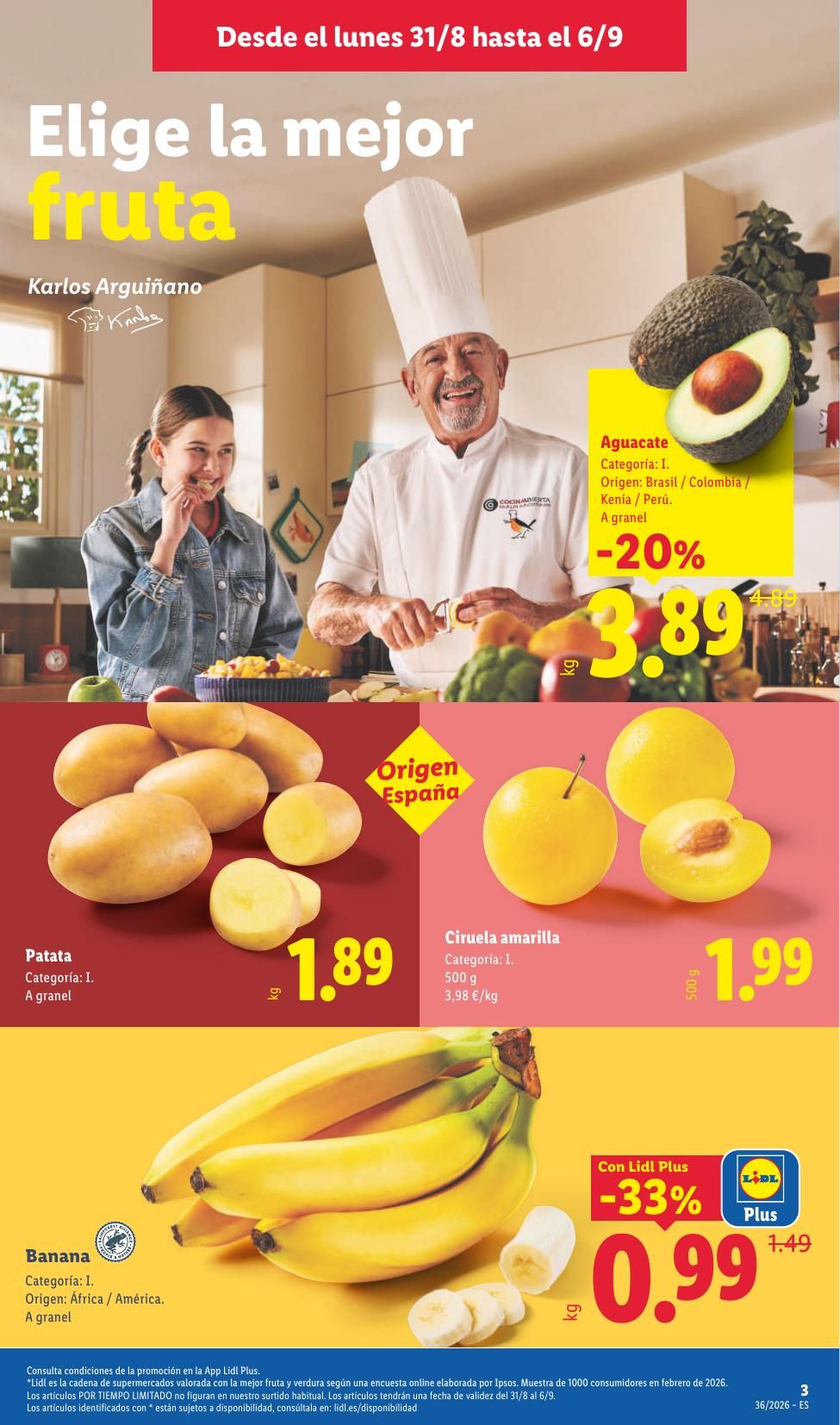 Folleto Lidl Alimentación · 31 de agosto de 2026 – 6 de septiembre de 2026 — Página 3